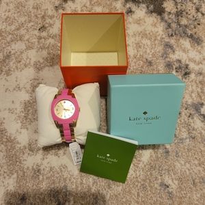 NWT Gold and Pink Watch made by Kate Spade (includes box)